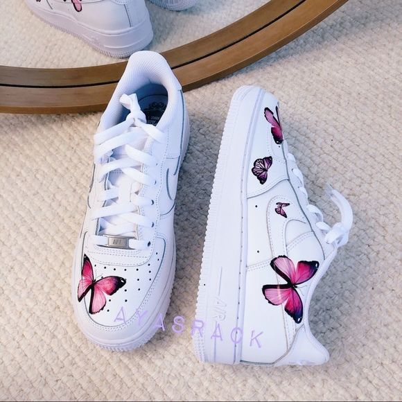Air force 1 Custom pink butterflies - Picture 7 of 11